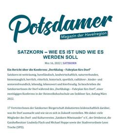 Potsdamer: Magazin für die Havelregion | 16.03.2022